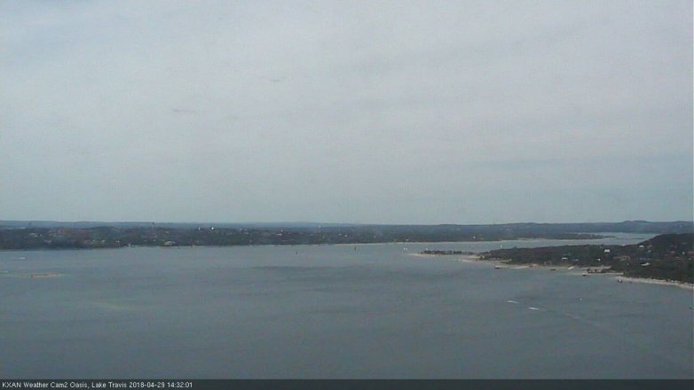Lake Travis webcam, April 29, 2018 1:45 PM CT