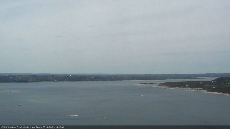 Lake Travis webcam, April 29, 2018 1:50 PM CT