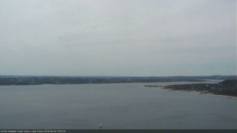 Lake Travis webcam, April 29, 2018 2:10 PM CT