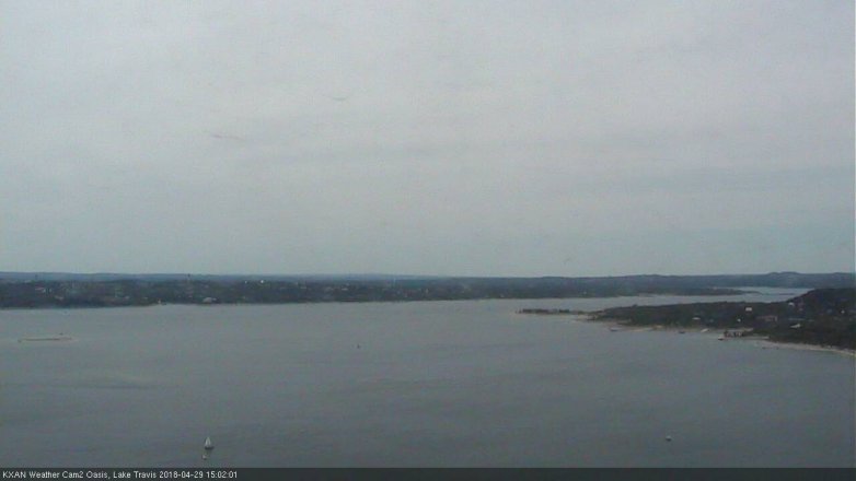 Lake Travis webcam, April 29, 2018 2:15 PM CT