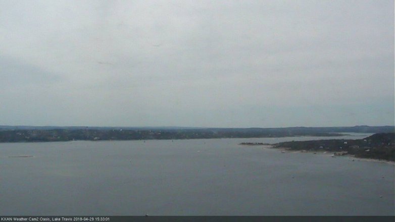 Lake Travis webcam, April 29, 2018 2:50 PM CT