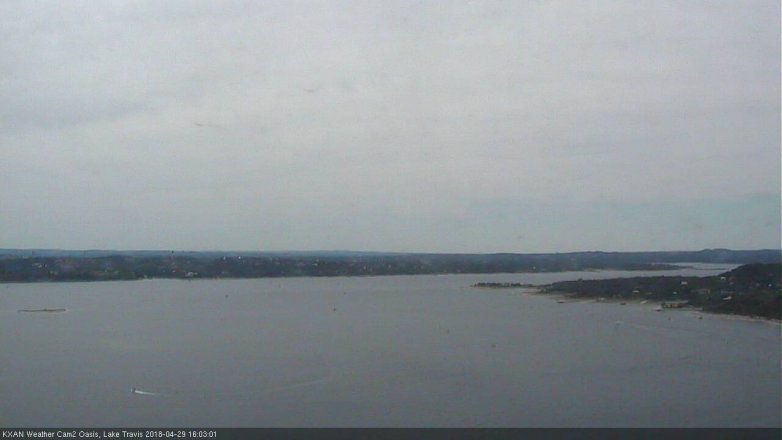 Lake Travis webcam, April 29, 2018 3:15 PM CT