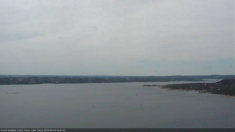 Lake Travis webcam, April 29, 2018 3:25 PM CT