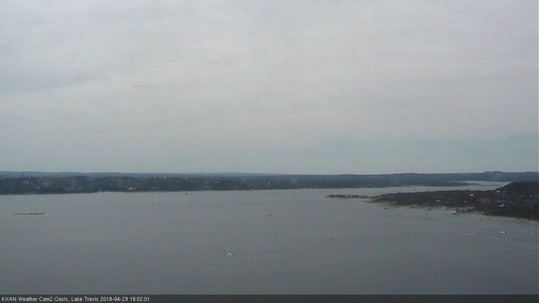 Lake Travis webcam, April 29, 2018 3:30 PM CT