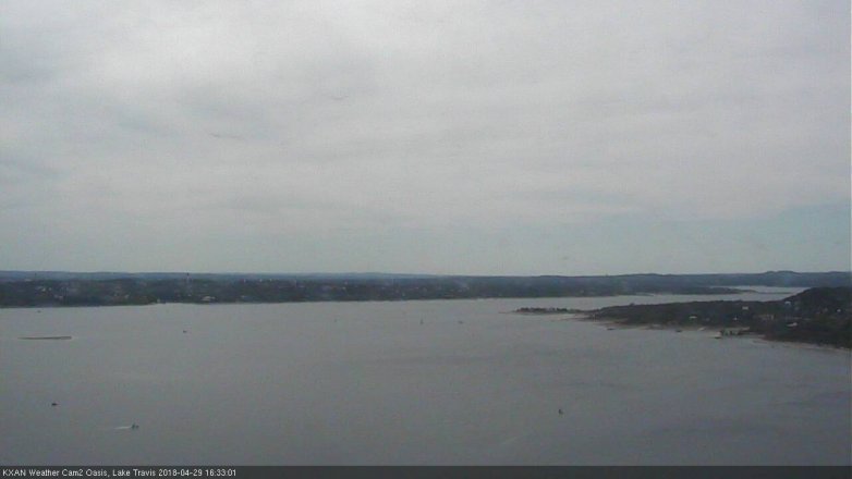 Lake Travis webcam, April 29, 2018 4:00 PM CT