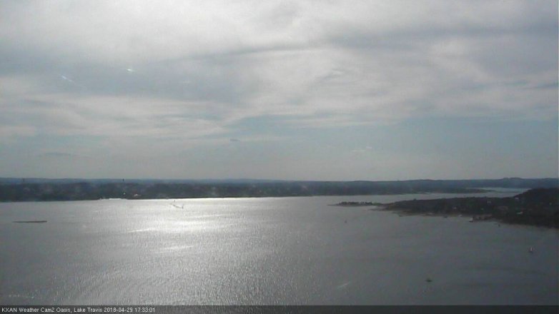 Lake Travis webcam, April 29, 2018 4:40 PM CT
