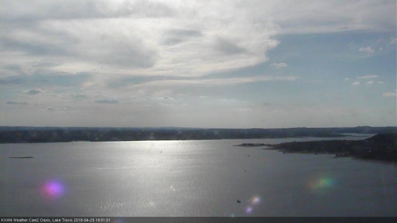 Lake Travis webcam, April 29, 2018 5:25 PM CT