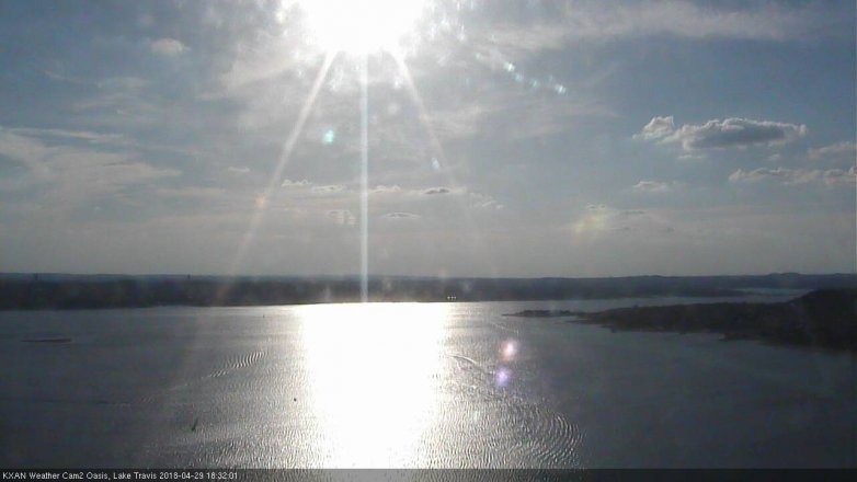 Lake Travis webcam, April 29, 2018 5:45 PM CT