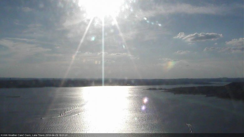 Lake Travis webcam, April 29, 2018 5:50 PM CT