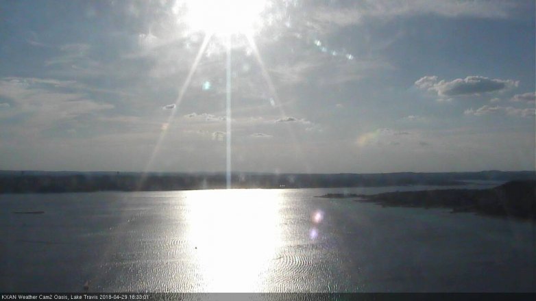 Lake Travis webcam, April 29, 2018 6:00 PM CT