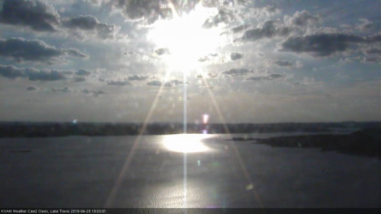 Lake Travis webcam, April 29, 2018 6:10 PM CT