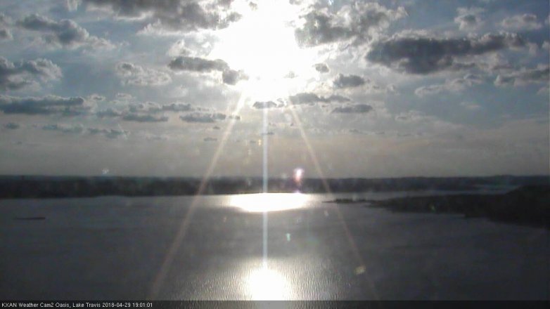 Lake Travis webcam, April 29, 2018 6:20 PM CT