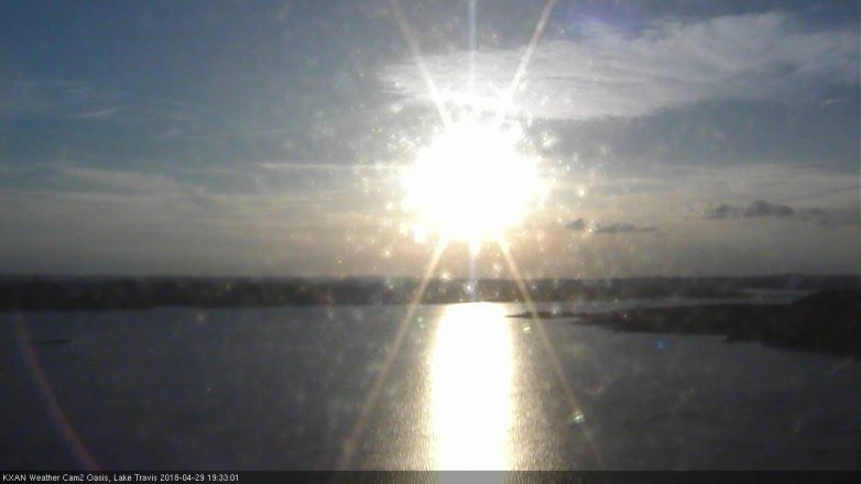 Lake Travis webcam, April 29, 2018 6:55 PM CT