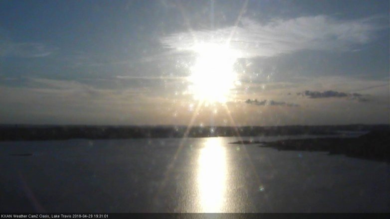 Lake Travis webcam, April 29, 2018 7:00 PM CT