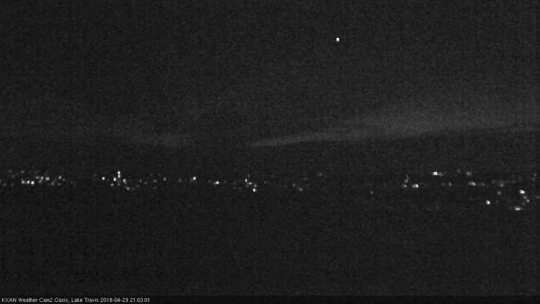 Lake Travis webcam, April 29, 2018 8:15 PM CT