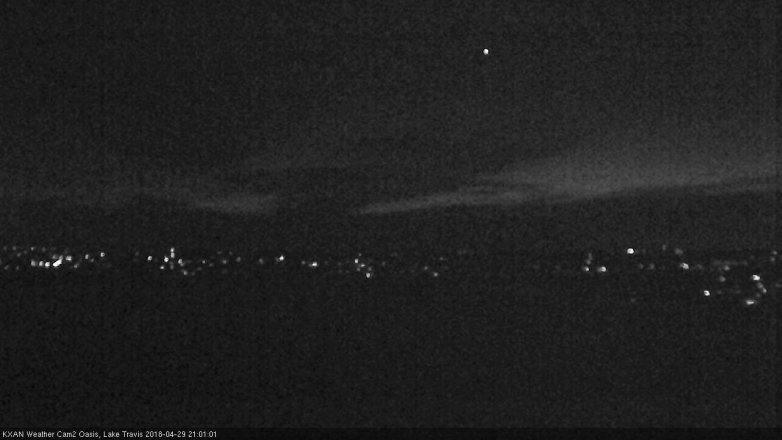 Lake Travis webcam, April 29, 2018 8:25 PM CT
