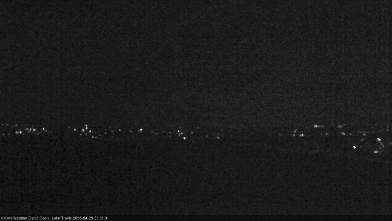 Lake Travis webcam, April 29, 2018 10:00 PM CT
