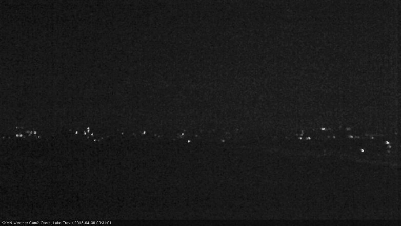 Lake Travis webcam, April 29, 2018 11:45 PM CT