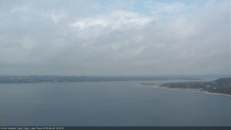 Lake Travis webcam, April 30, 2018 9:45 AM CT