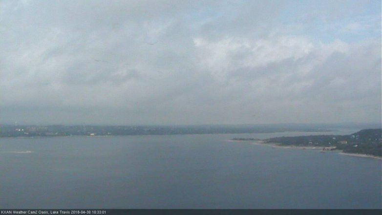 Lake Travis webcam, April 30, 2018 9:50 AM CT