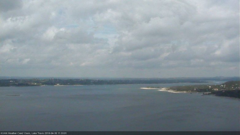 Lake Travis webcam, April 30, 2018 10:55 AM CT