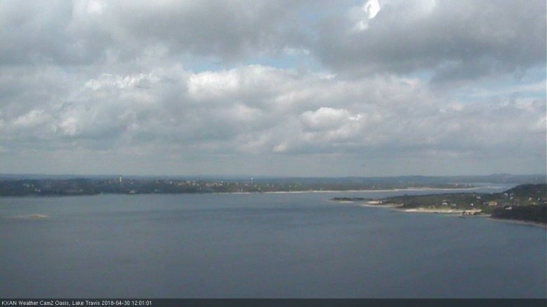 Lake Travis webcam, April 30, 2018 11:20 AM CT