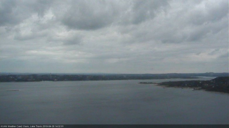 Lake Travis webcam, April 30, 2018 1:40 PM CT