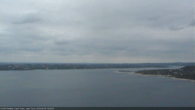 Lake Travis webcam, April 30, 2018 2:10 PM CT