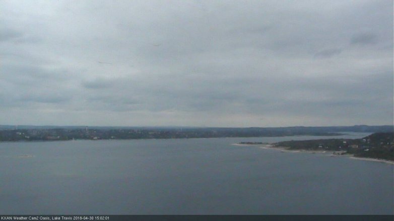 Lake Travis webcam, April 30, 2018 2:25 PM CT