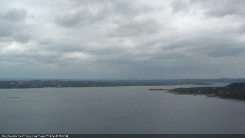 Lake Travis webcam, April 30, 2018 2:55 PM CT