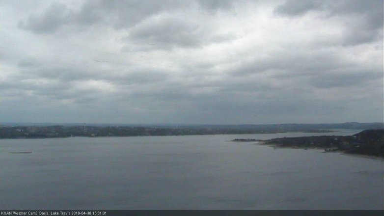 Lake Travis webcam, April 30, 2018 3:00 PM CT