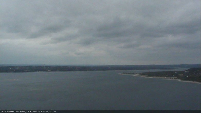 Lake Travis webcam, April 30, 2018 3:20 PM CT