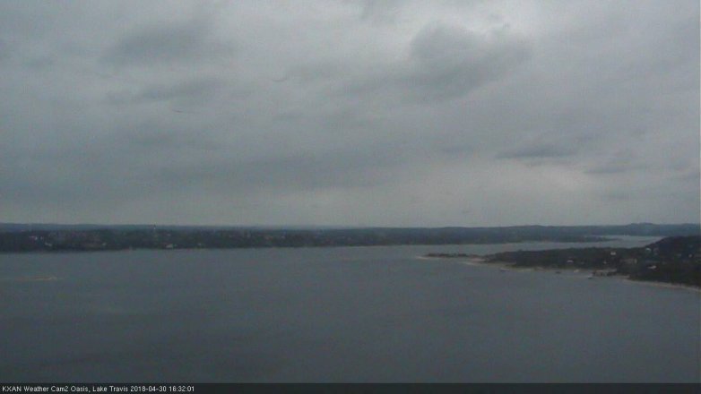 Lake Travis webcam, April 30, 2018 3:35 PM CT