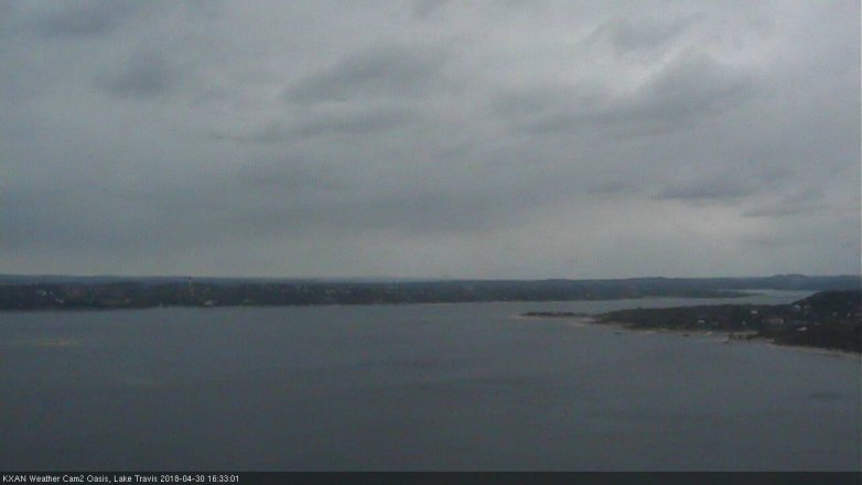 Lake Travis webcam, April 30, 2018 4:00 PM CT