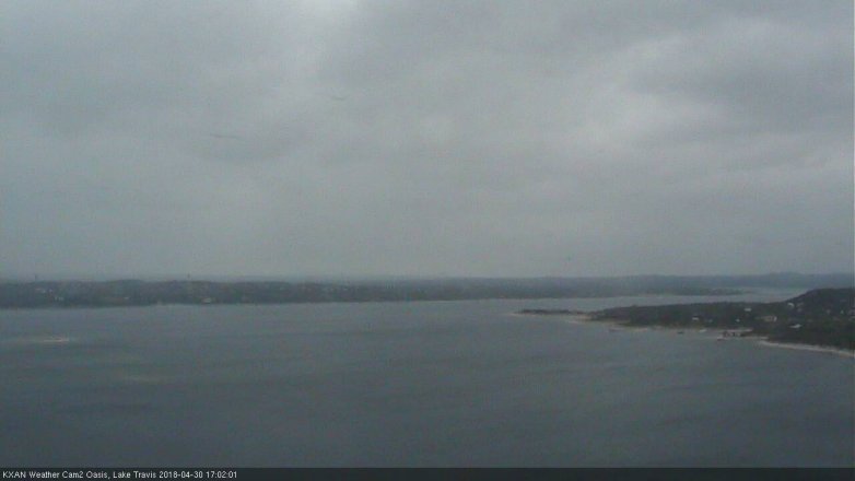 Lake Travis webcam, April 30, 2018 4:05 PM CT