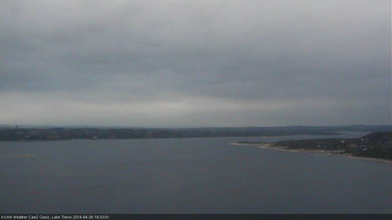 Lake Travis webcam, April 30, 2018 6:00 PM CT