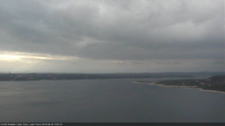 Lake Travis webcam, April 30, 2018 6:20 PM CT