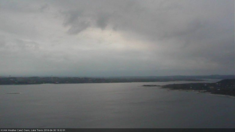Lake Travis webcam, April 30, 2018 6:45 PM CT