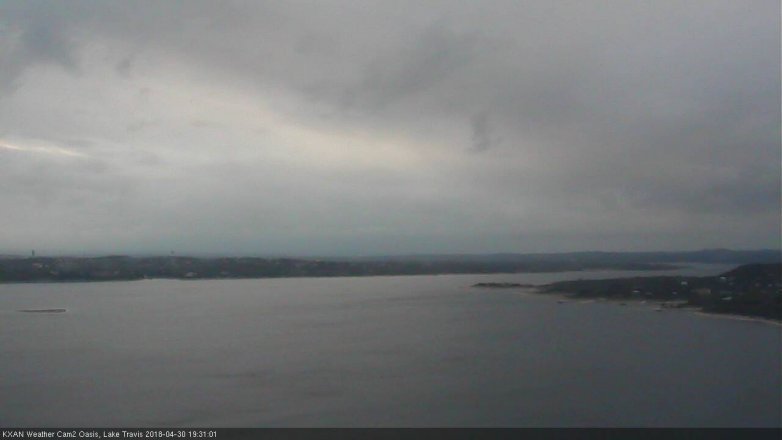 Lake Travis webcam, April 30, 2018 7:00 PM CT