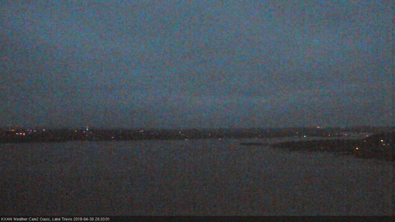 Lake Travis webcam, April 30, 2018 7:40 PM CT