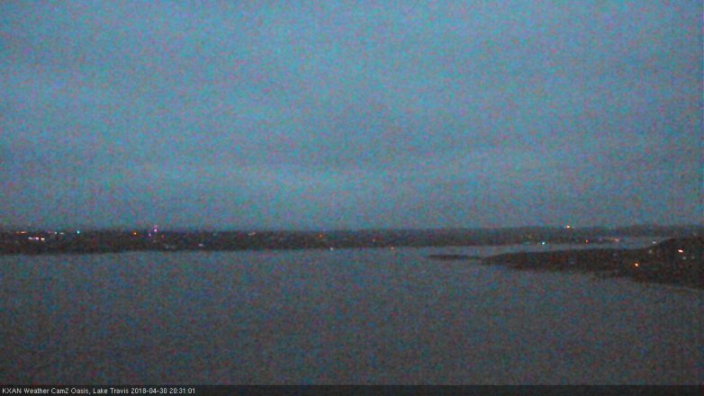 Lake Travis webcam, April 30, 2018 7:45 PM CT