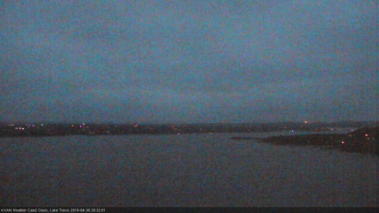 Lake Travis webcam, April 30, 2018 7:55 PM CT