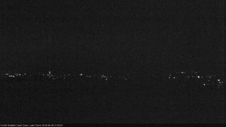 Lake Travis webcam, April 30, 2018 8:15 PM CT