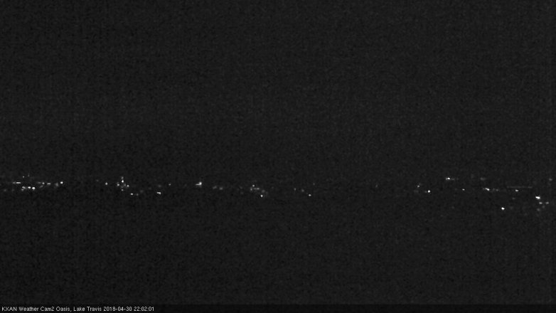Lake Travis webcam, April 30, 2018 9:15 PM CT