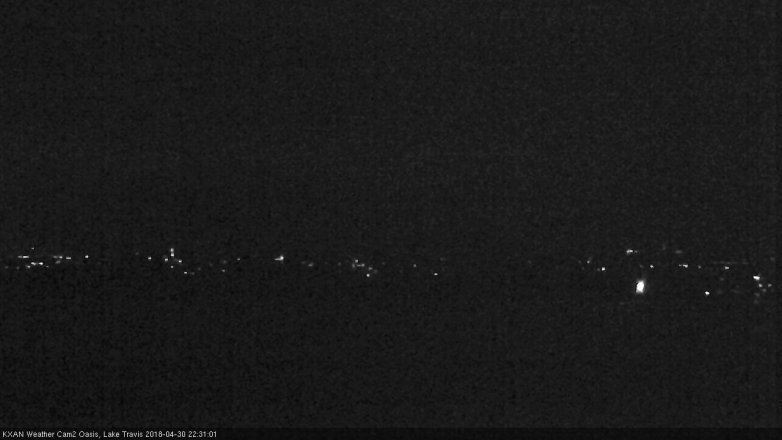 Lake Travis webcam, April 30, 2018 9:50 PM CT