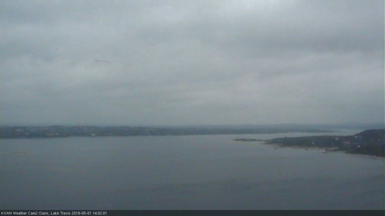 Lake Travis webcam, May 1, 2018 1:20 PM CT