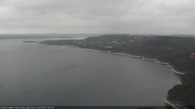 Lake Travis webcam, May 1, 2018 6:55 PM CT