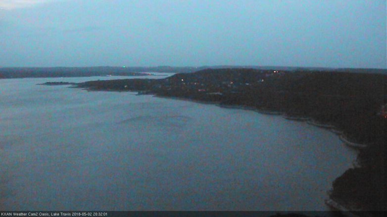 Lake Travis webcam, May 2, 2018 7:40 PM CT