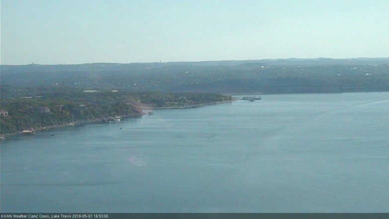 Lake Travis webcam, May 7, 2018 3:55 PM CT