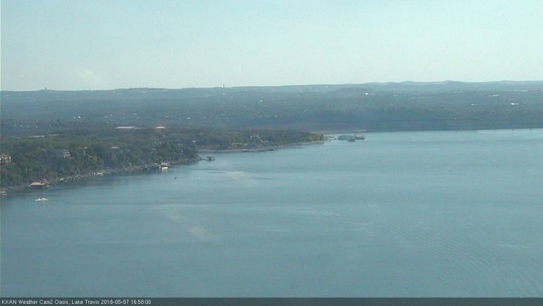 Lake Travis webcam, May 7, 2018 4:00 PM CT